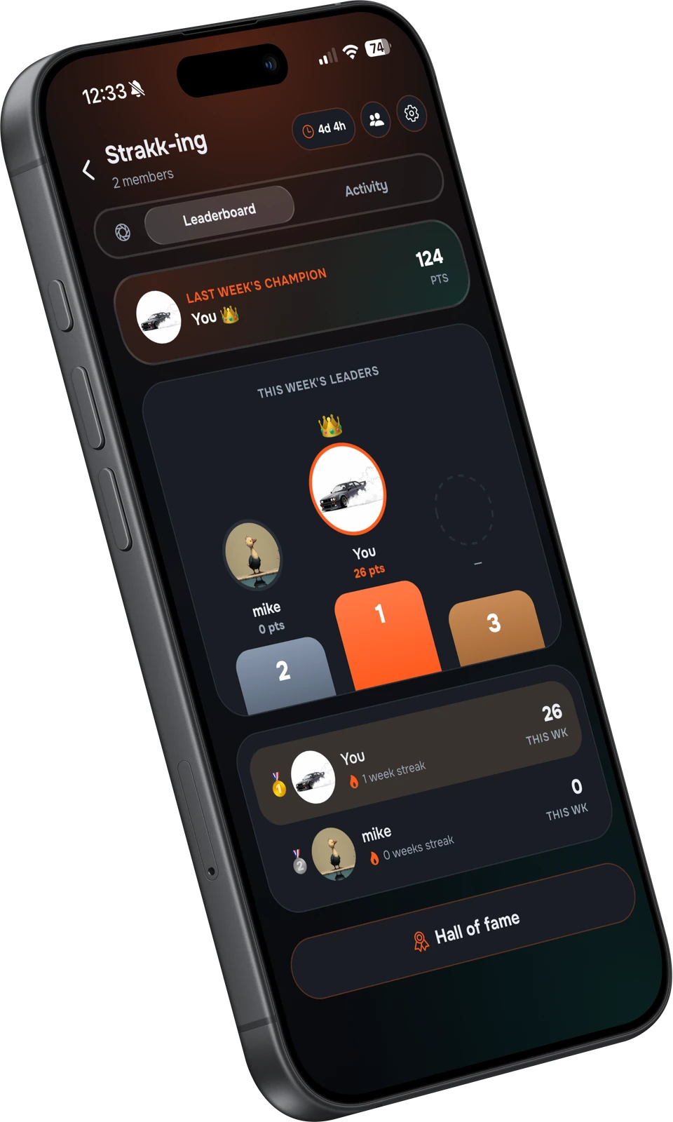 Strakk app: Room